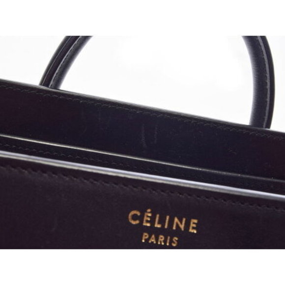 Celine Luggage Nano Shopper Beige Orange Black Strap - Picture 8 of 12